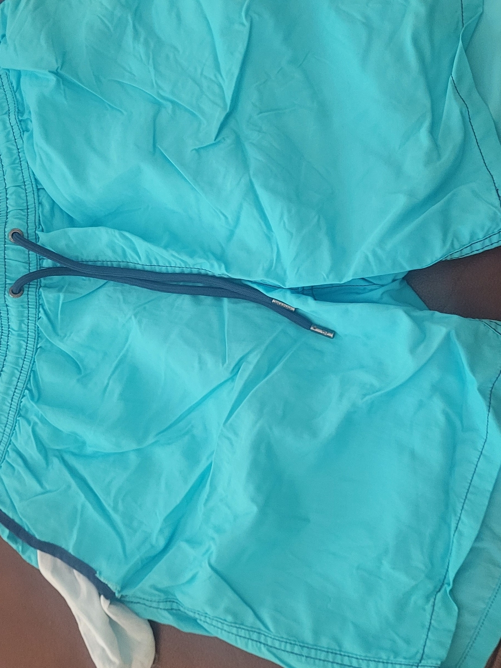 Mr.Swim Turquoise Swim Shorts with Navy Stitching